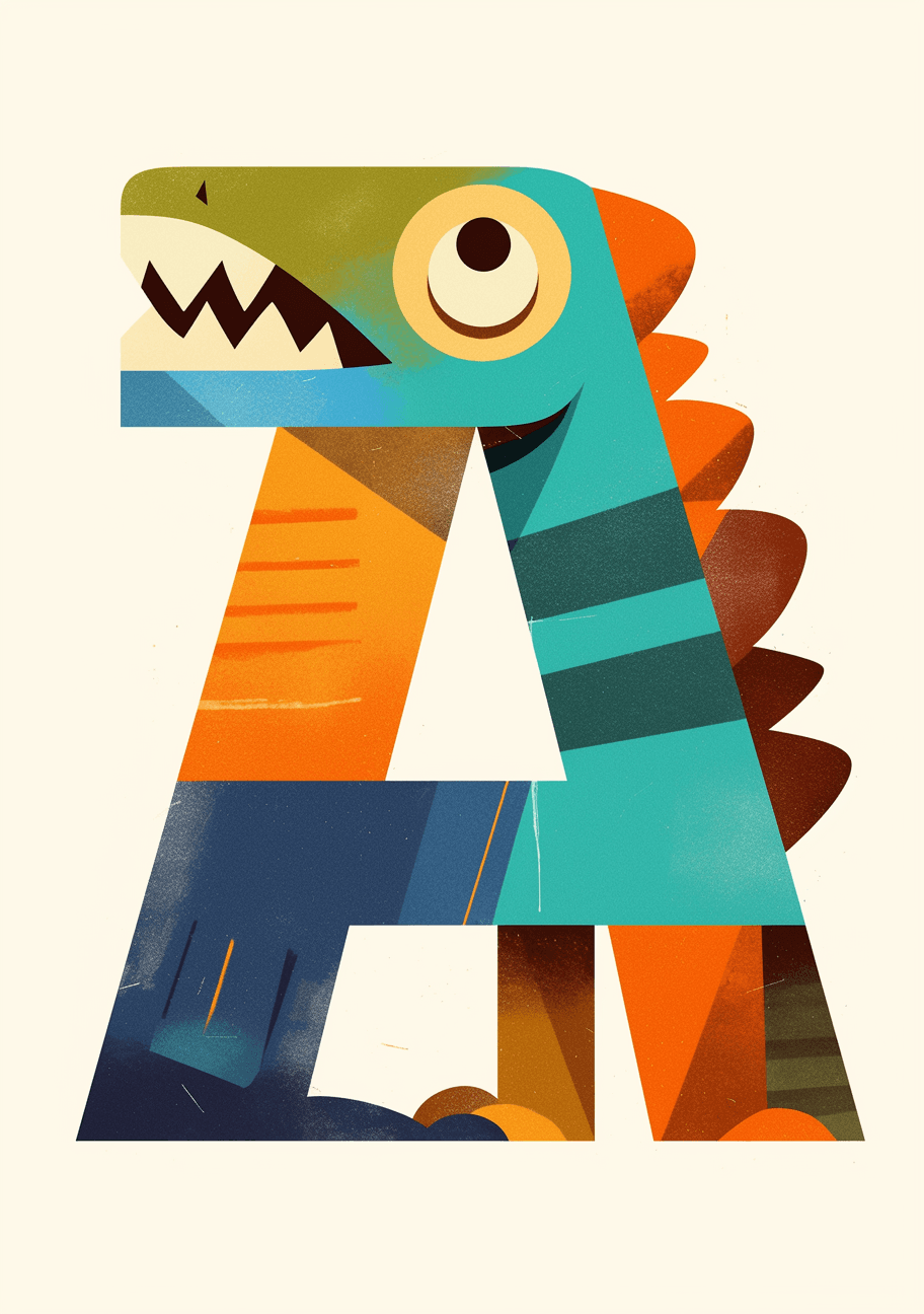 Cartoon Letter Snap original repeating artwork