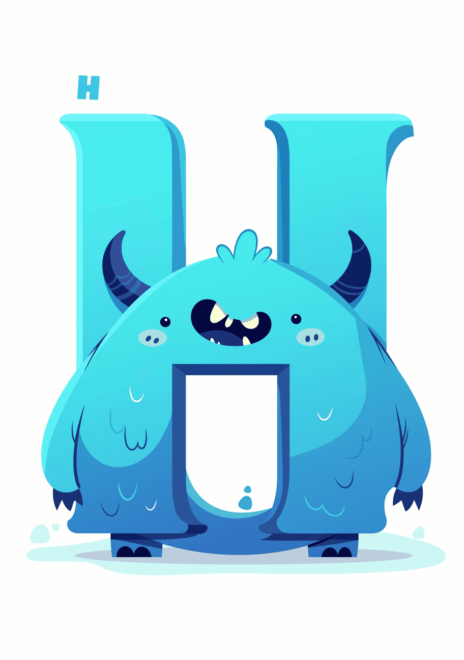 Cartoon Letter Bop original repeating artwork