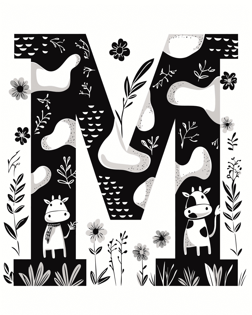 Cartoon Letter 010 original repeating artwork