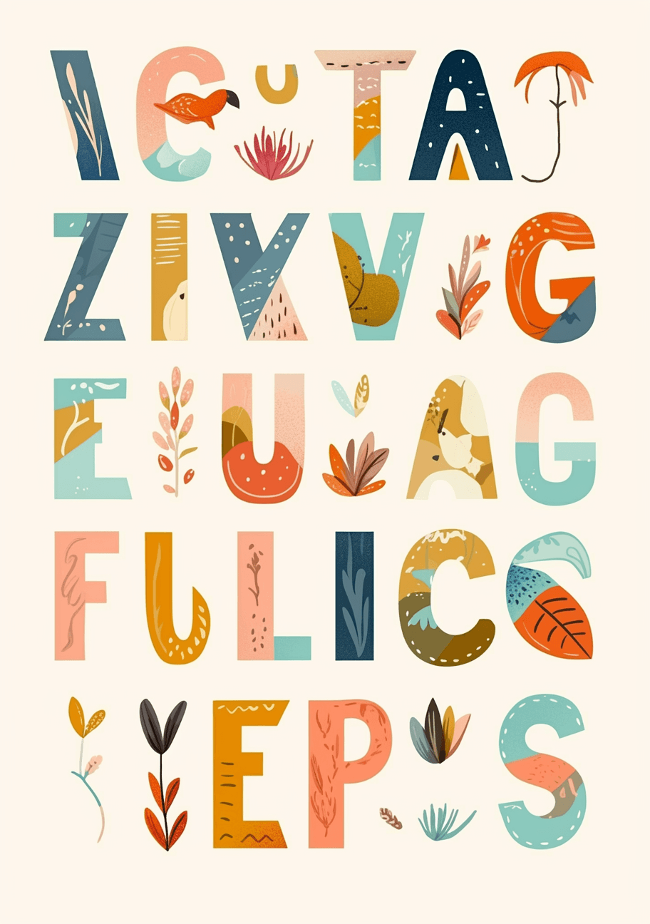 Letter 272 original repeating artwork