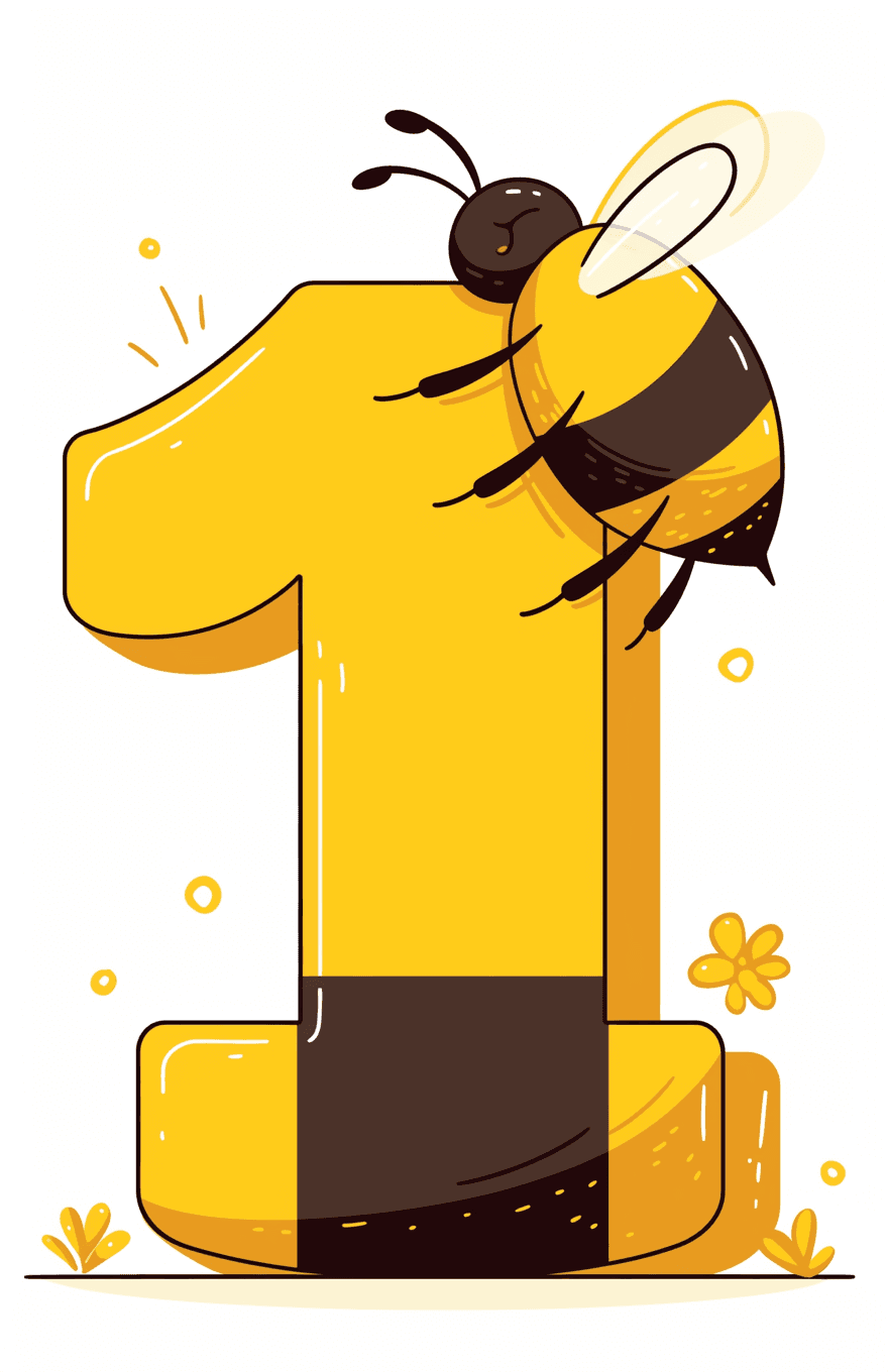 Bee Parade original repeating artwork