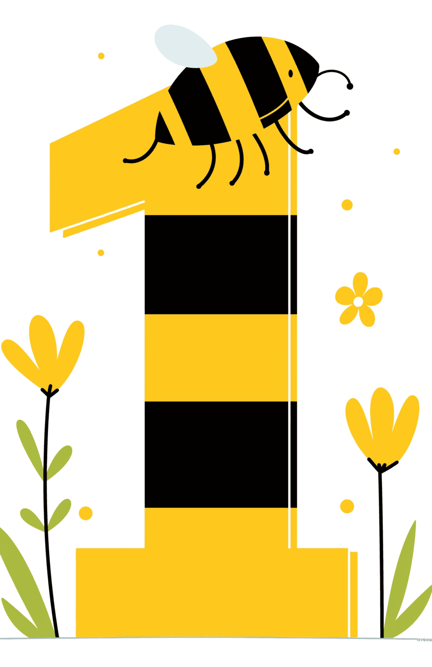 Bee Party original repeating artwork