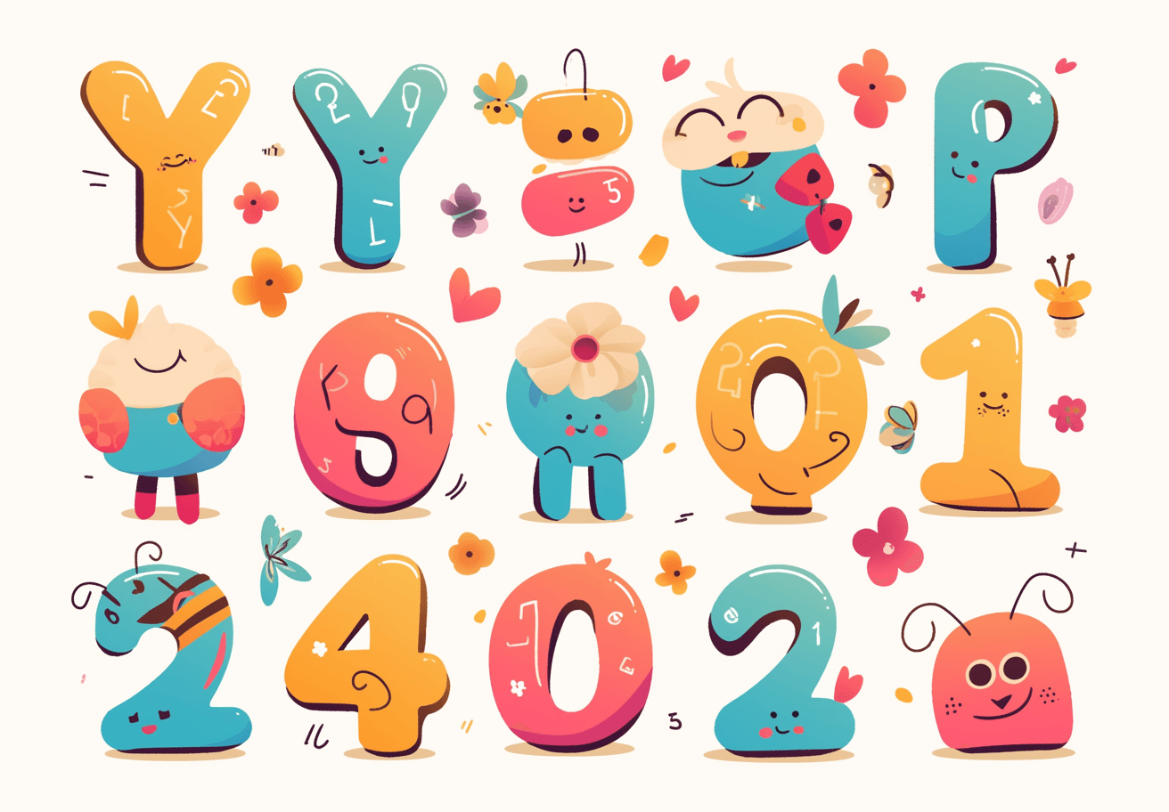 Cute Number 034 original repeating artwork