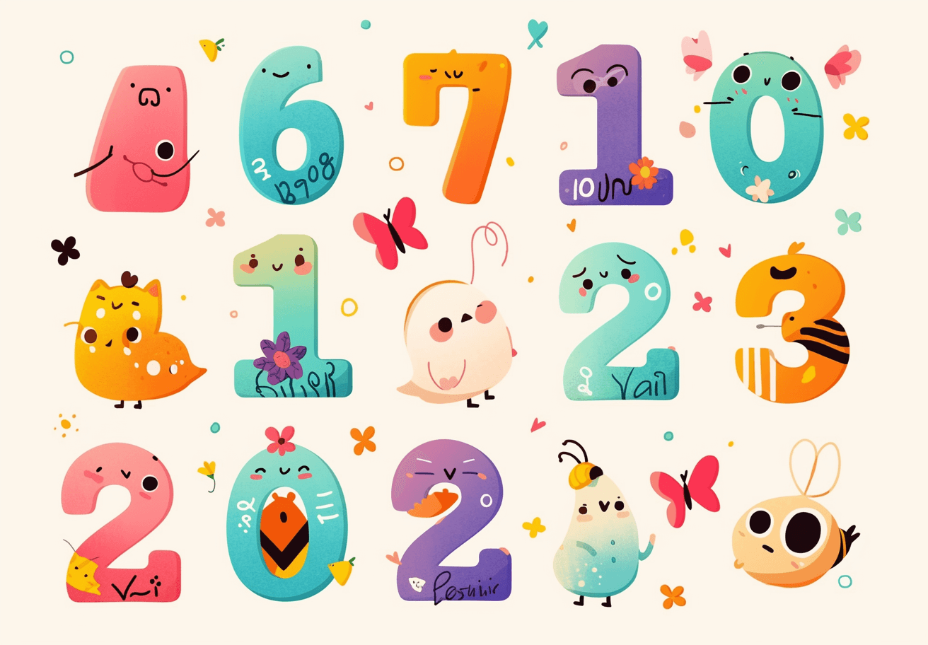 Cute Number 077 original repeating artwork