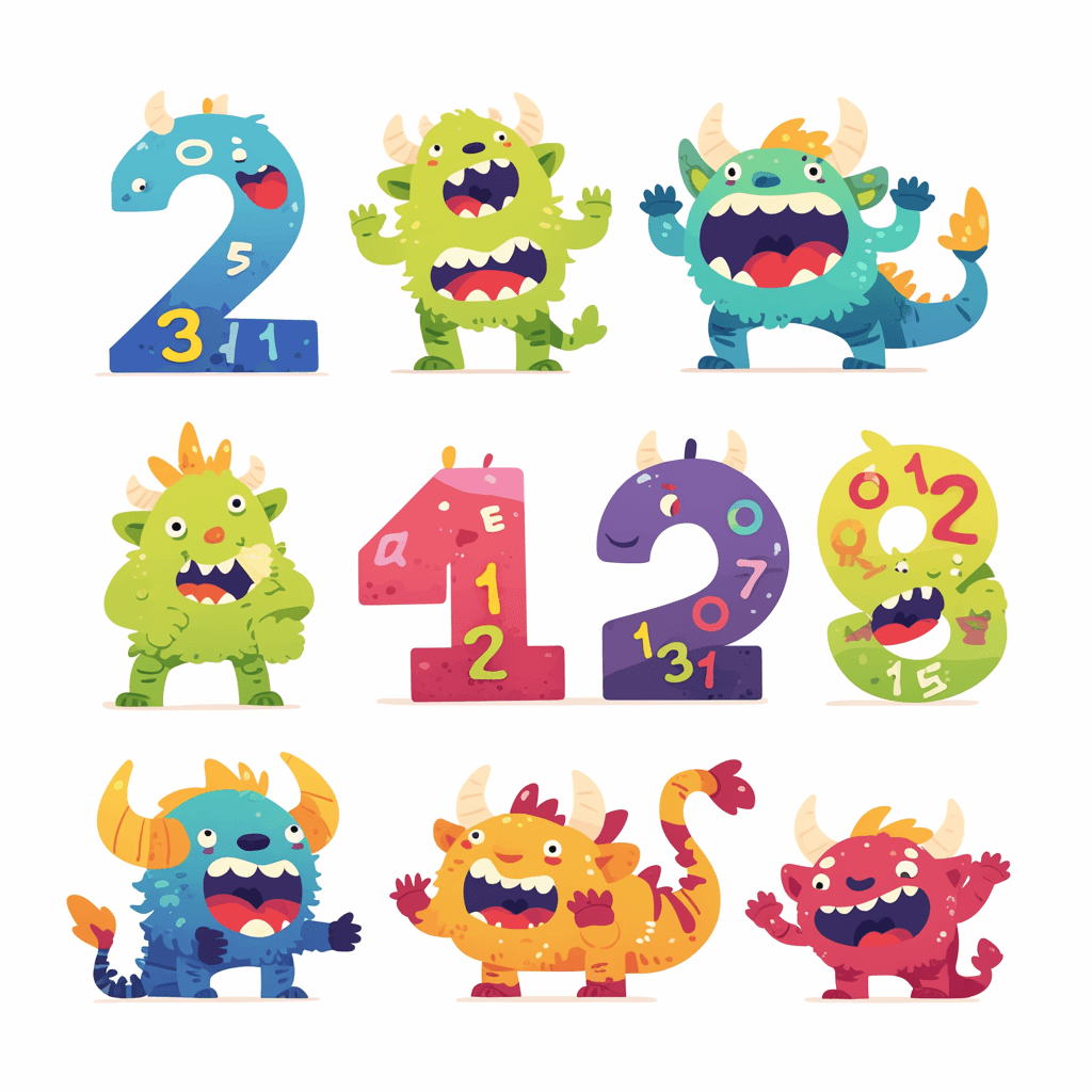 Monster 123 original repeating artwork