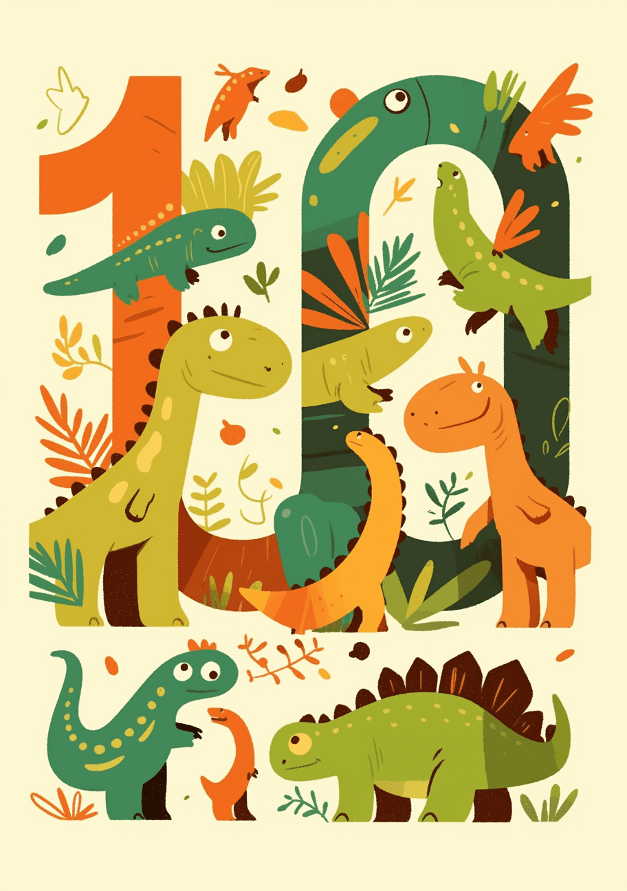 Dinosaur Rush original repeating artwork
