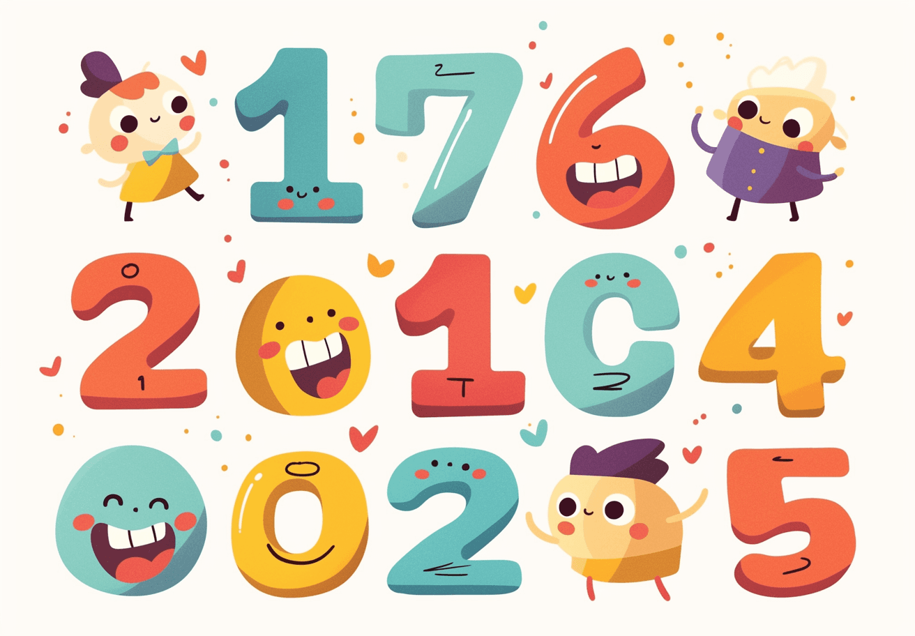 Cute Number 018 original repeating artwork