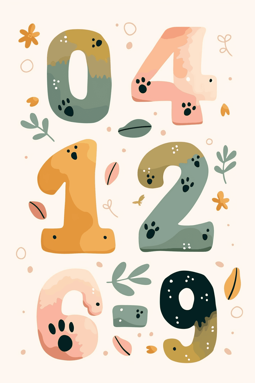 Cute Number Zoom original repeating artwork