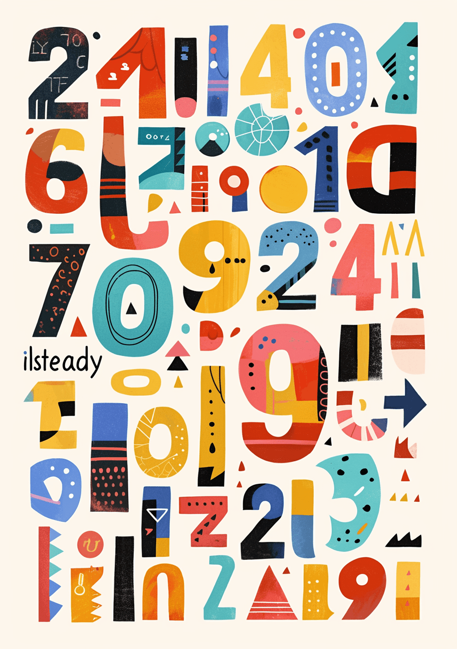 Number 117 original repeating artwork