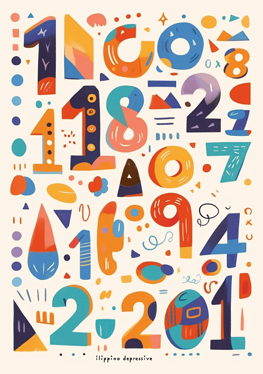 Number 054 original repeating artwork