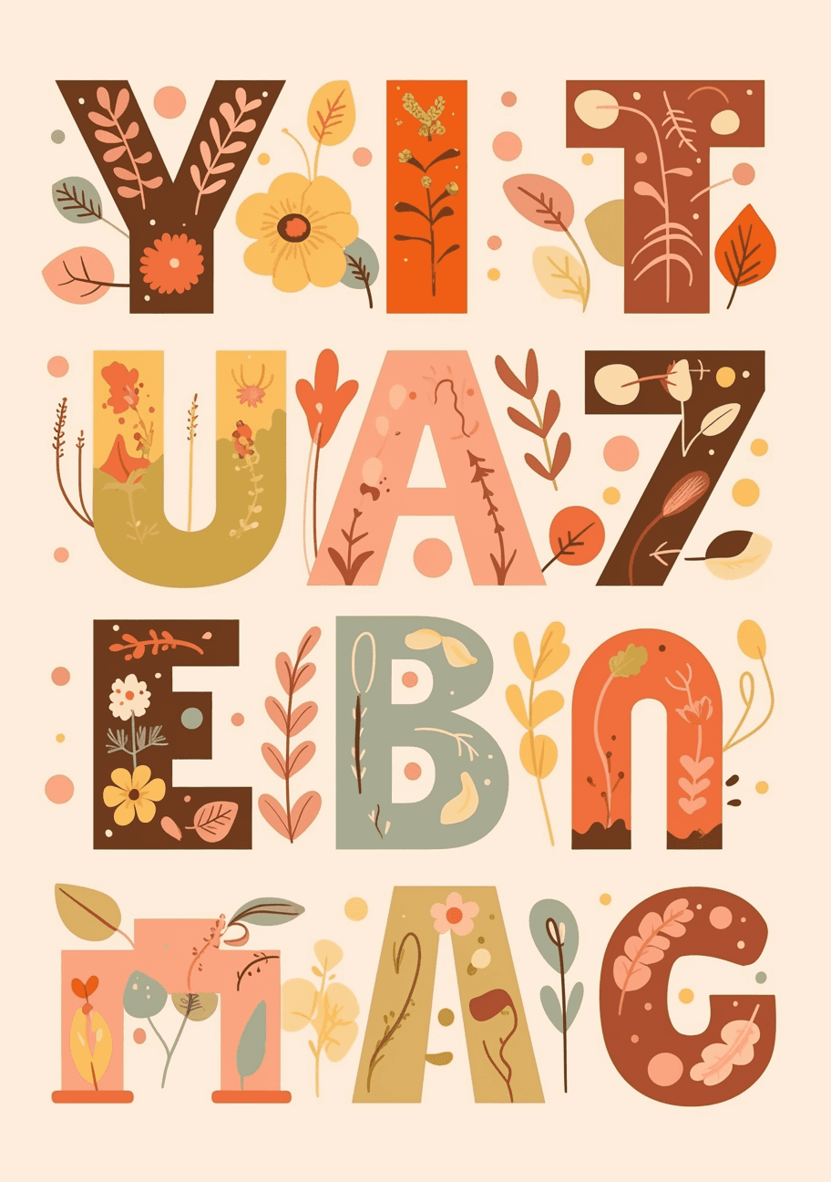 Geo Letter Fizz original repeating artwork