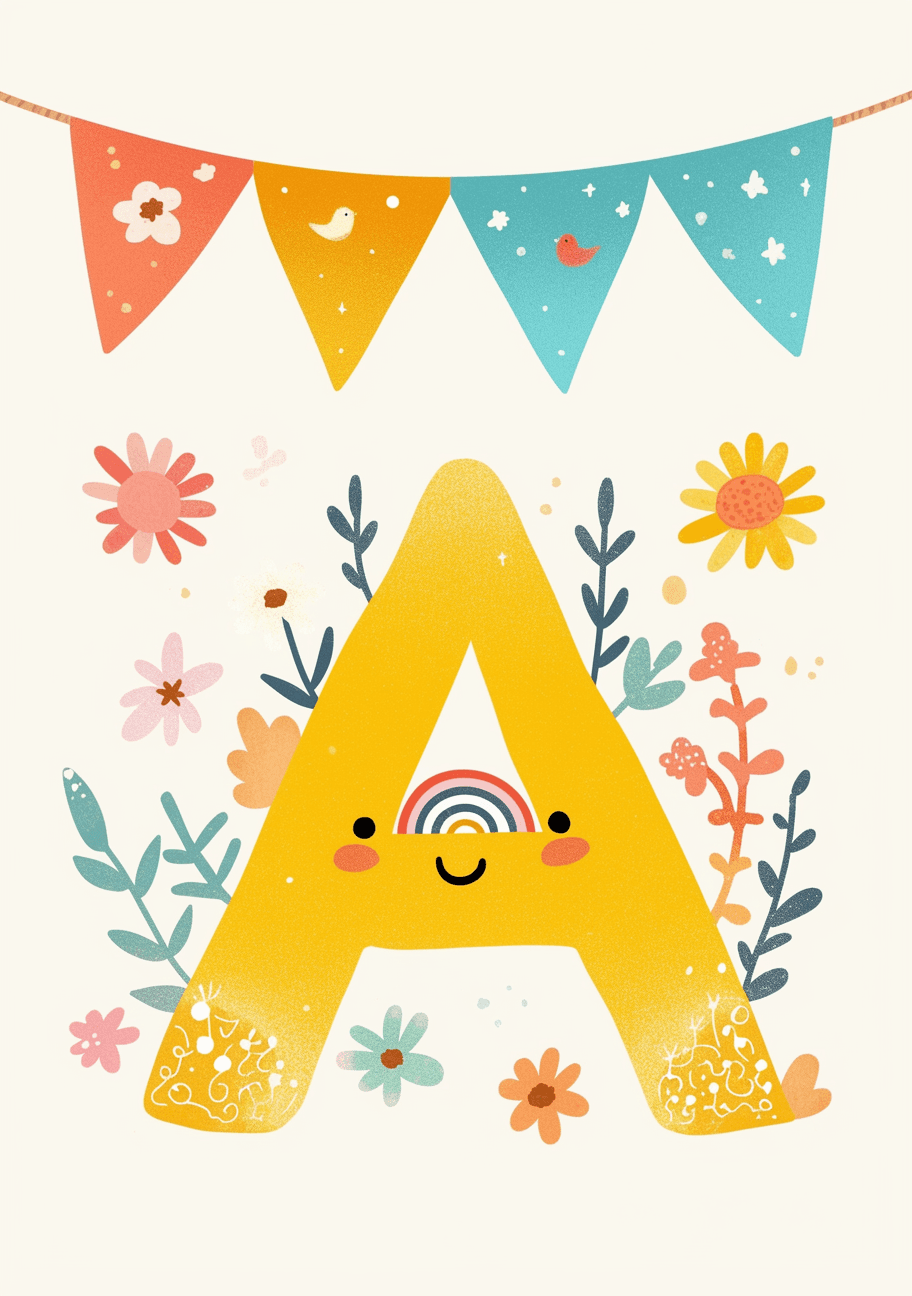 Geo Letter Echo original repeating artwork