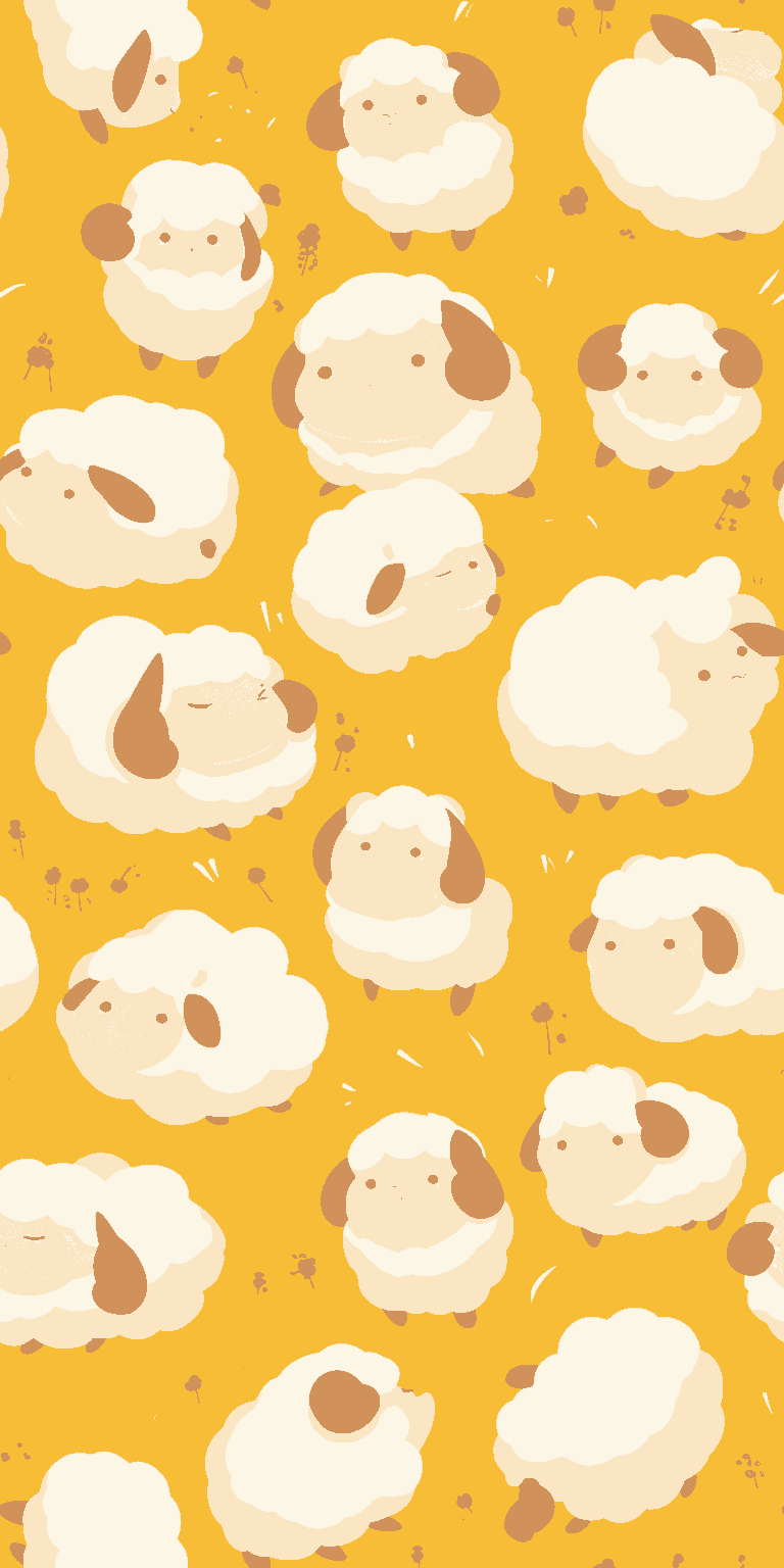 Sheep Picnic original repeating artwork
