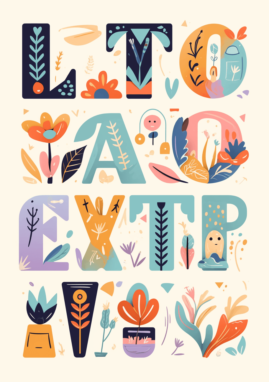 Geo Letter Loop original repeating artwork