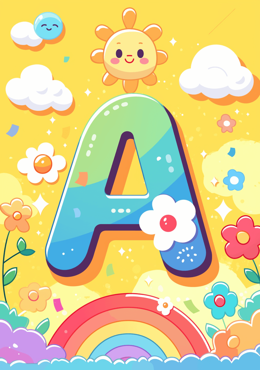 Geo Letter Party original repeating artwork