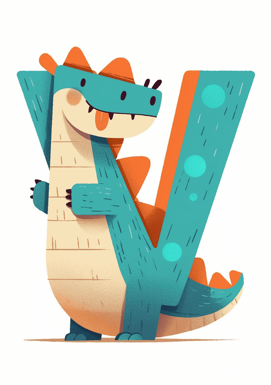 Geo Letter Bop original repeating artwork
