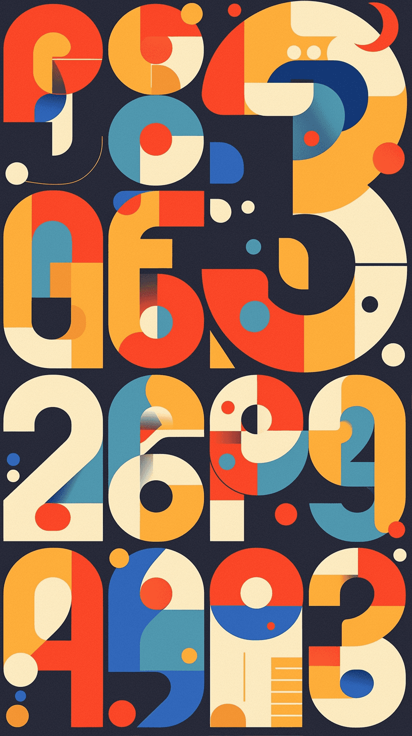 Geo Number 398 original repeating artwork