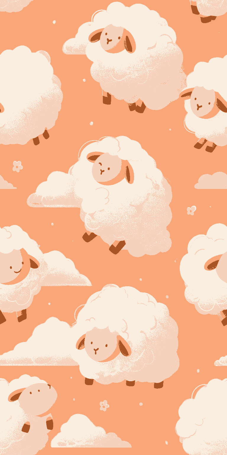 Sheep Flip original repeating artwork