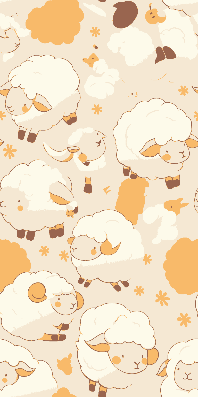 Sheep Spin original repeating artwork