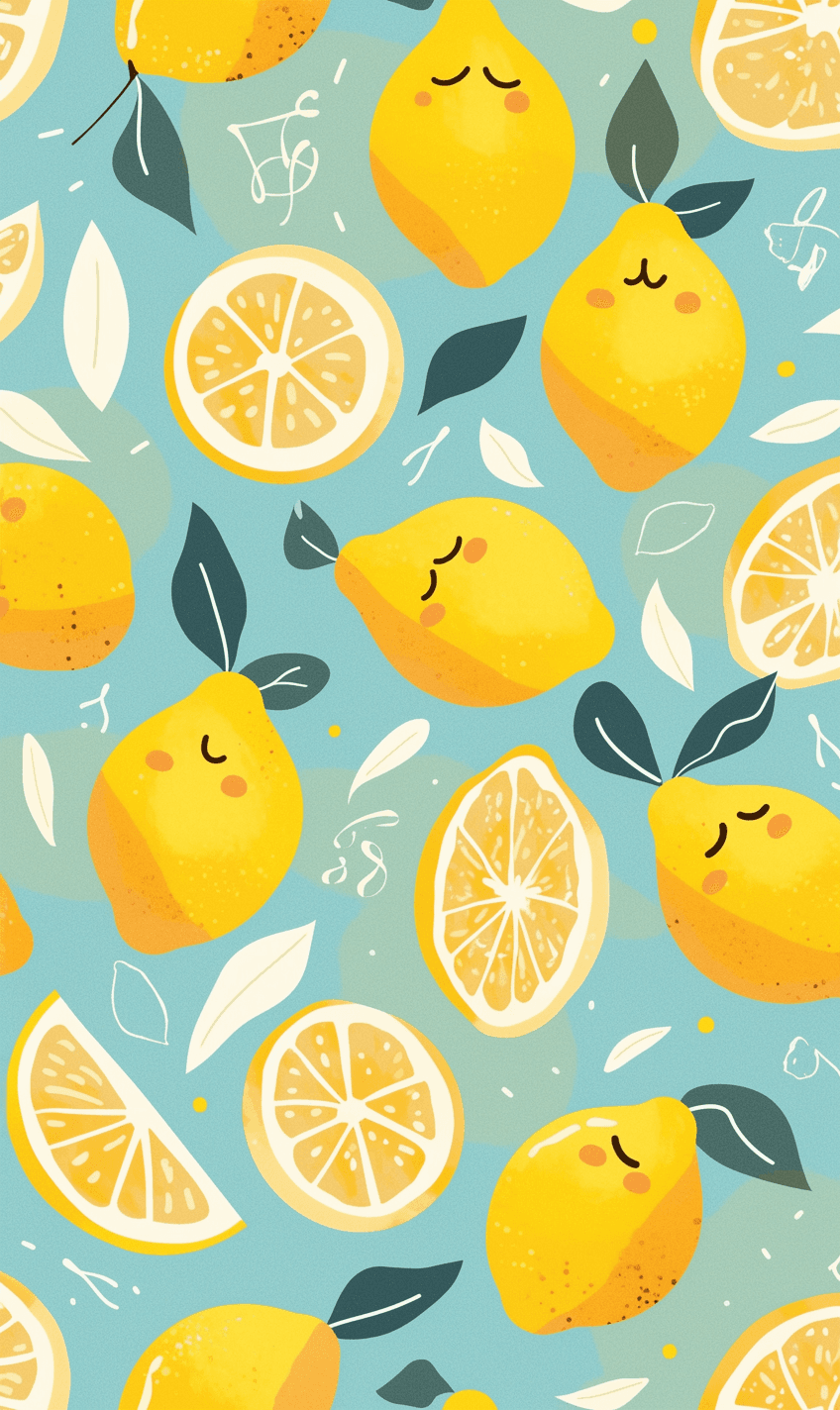 Lemon Parade original repeating artwork
