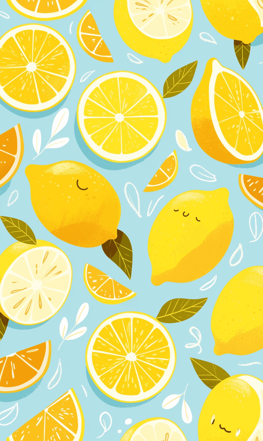 Lemon Burst original repeating artwork