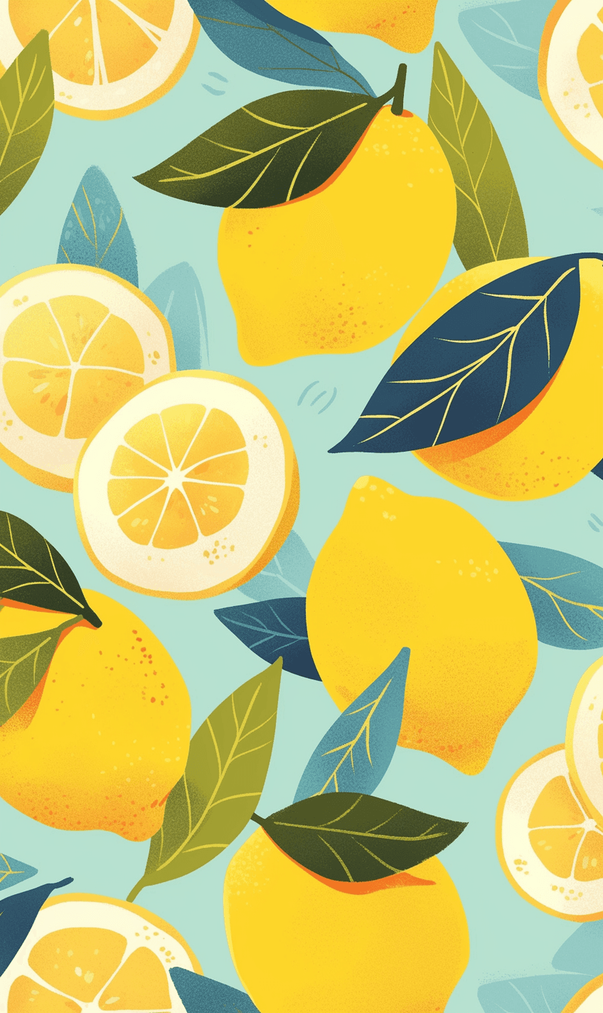 Lemon 018 original repeating artwork