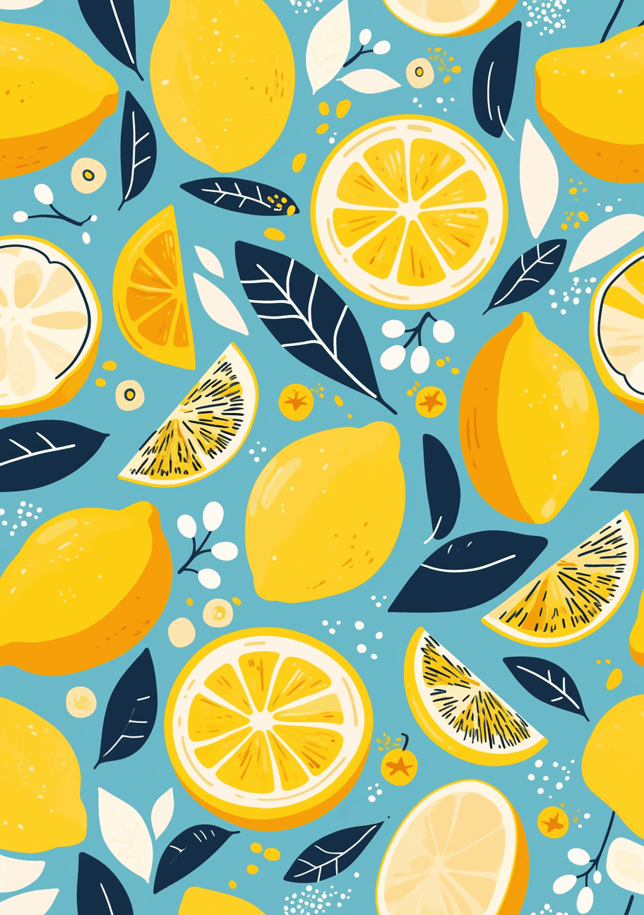 Lemon Gleam original repeating artwork