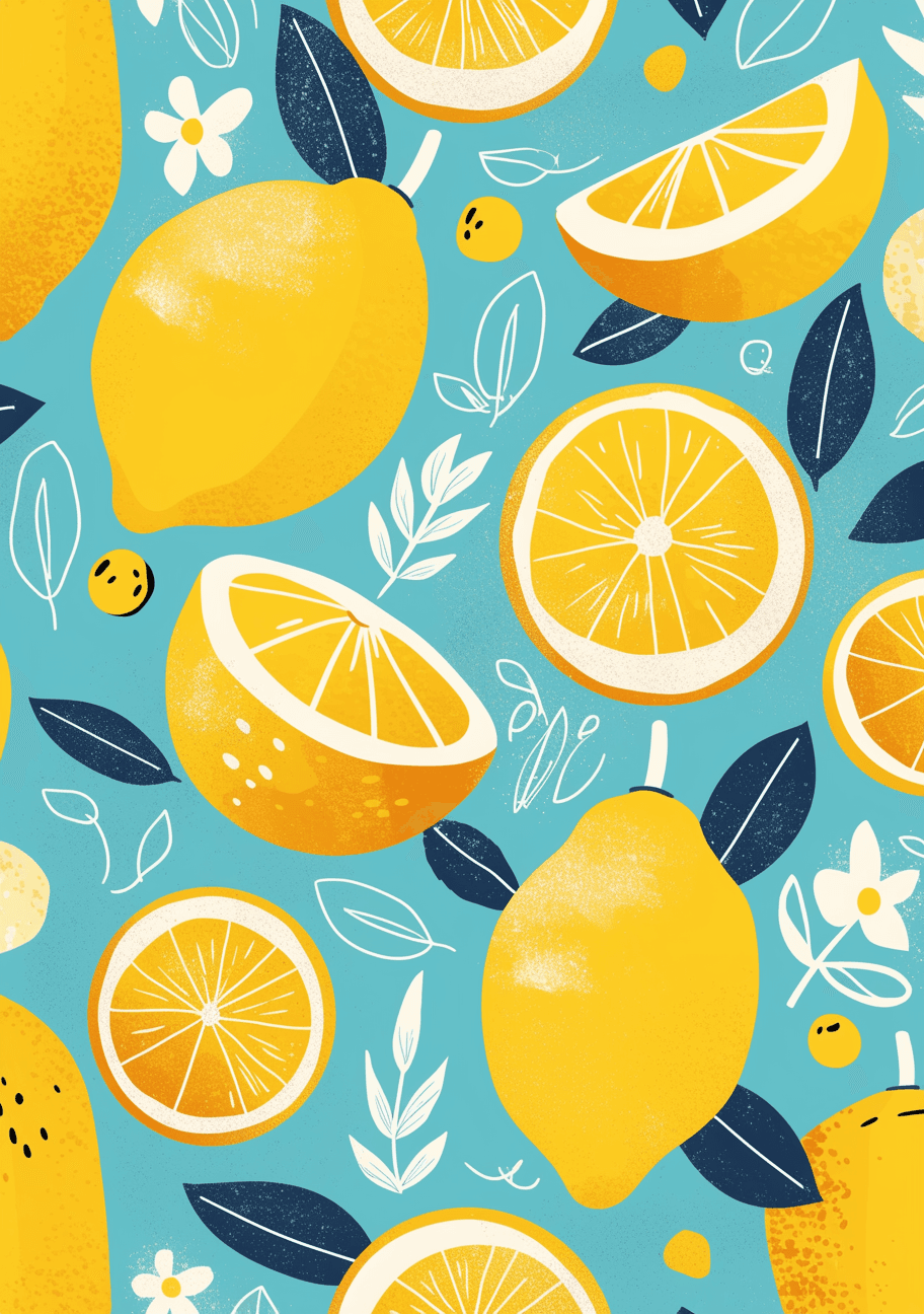 Lemon 025 original repeating artwork