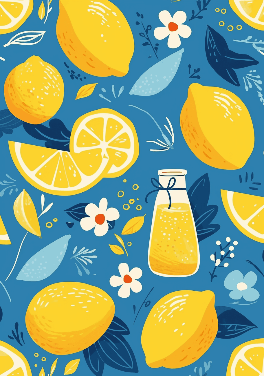 Lemon Flare original repeating artwork