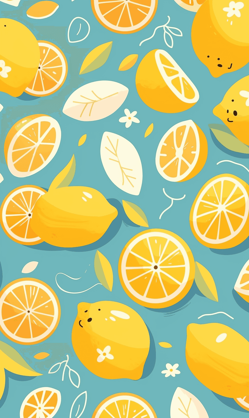Lemon Carnival original repeating artwork