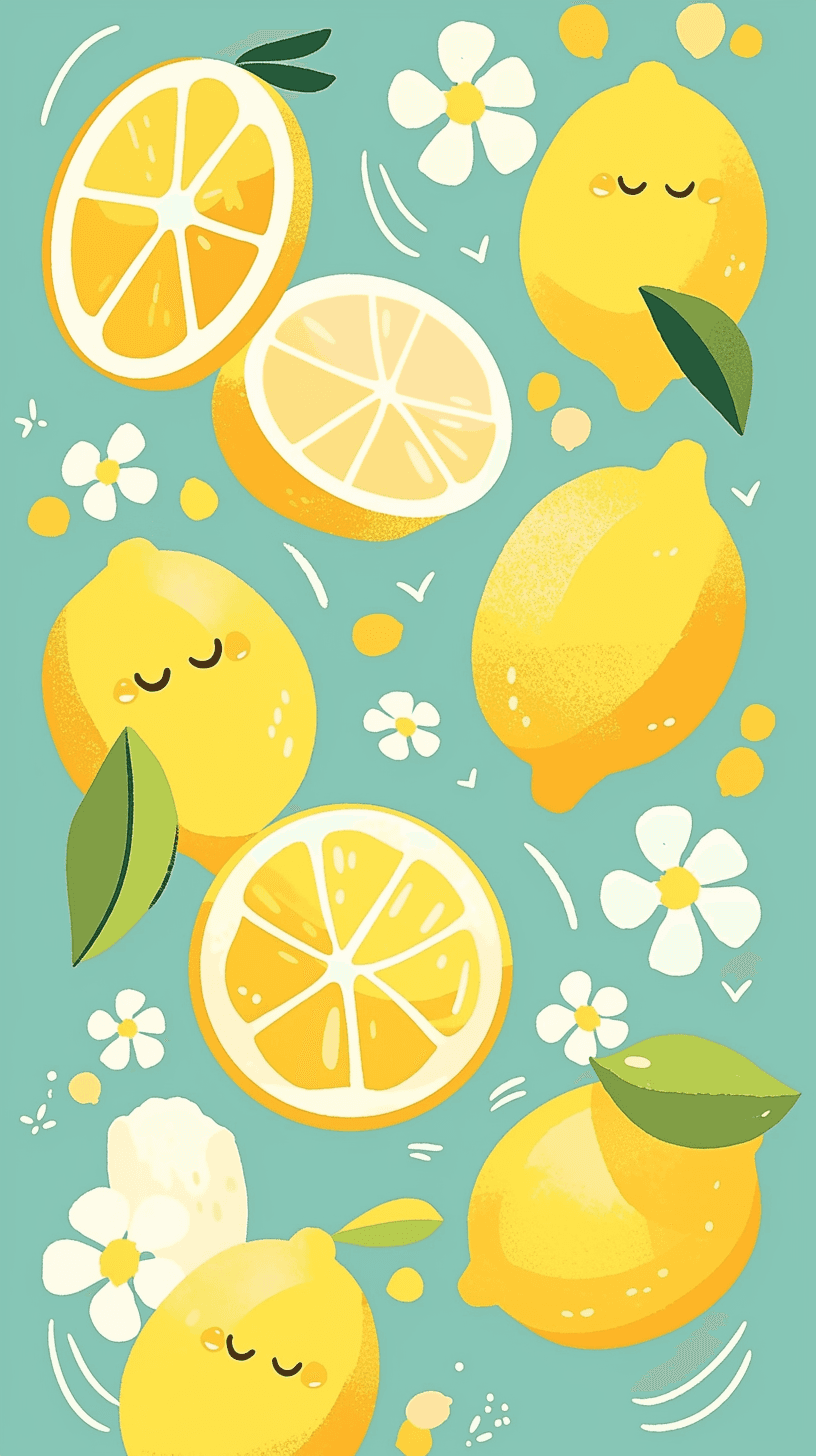 Lemon Amber original repeating artwork