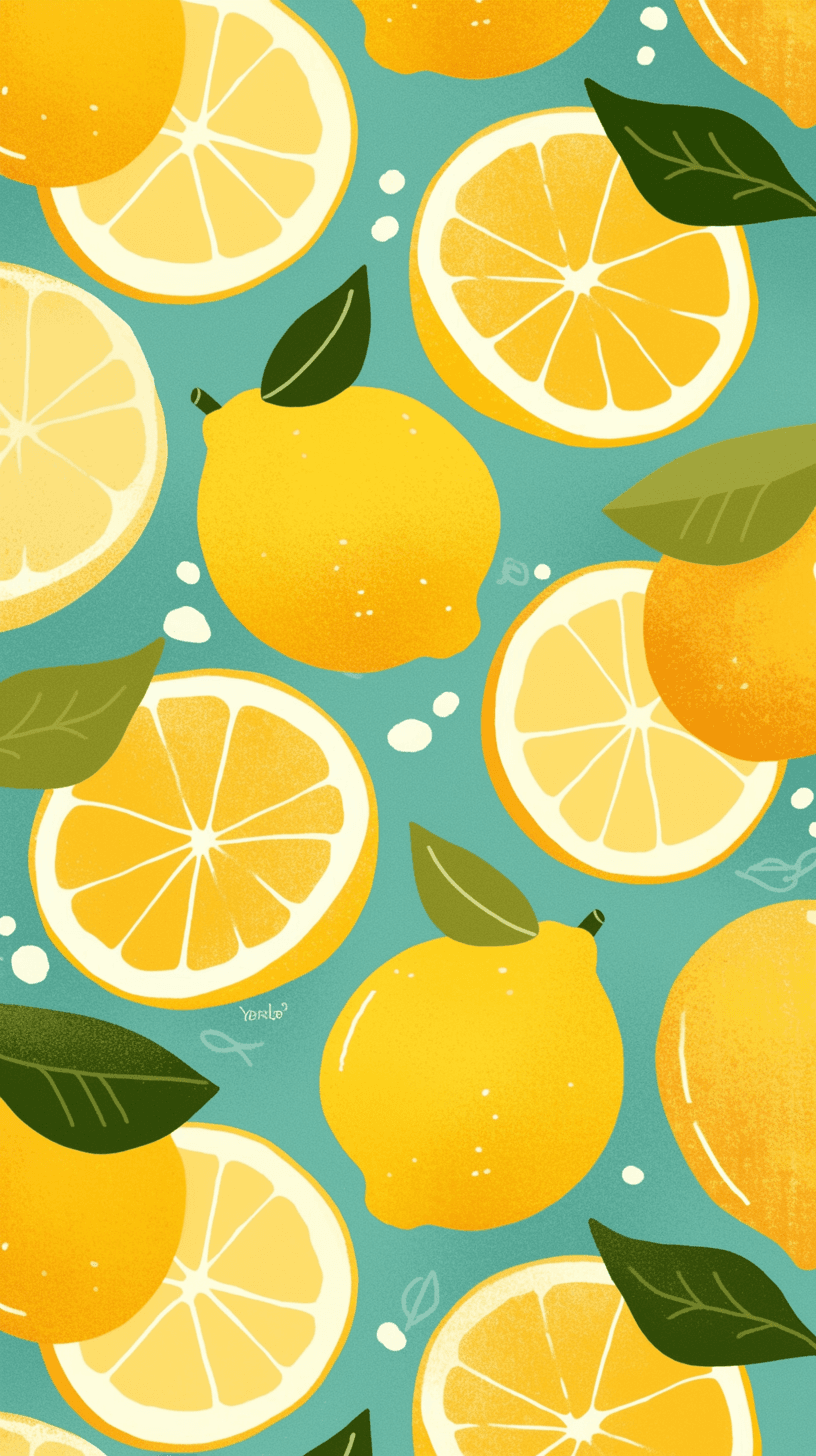 Lemon 017 original repeating artwork