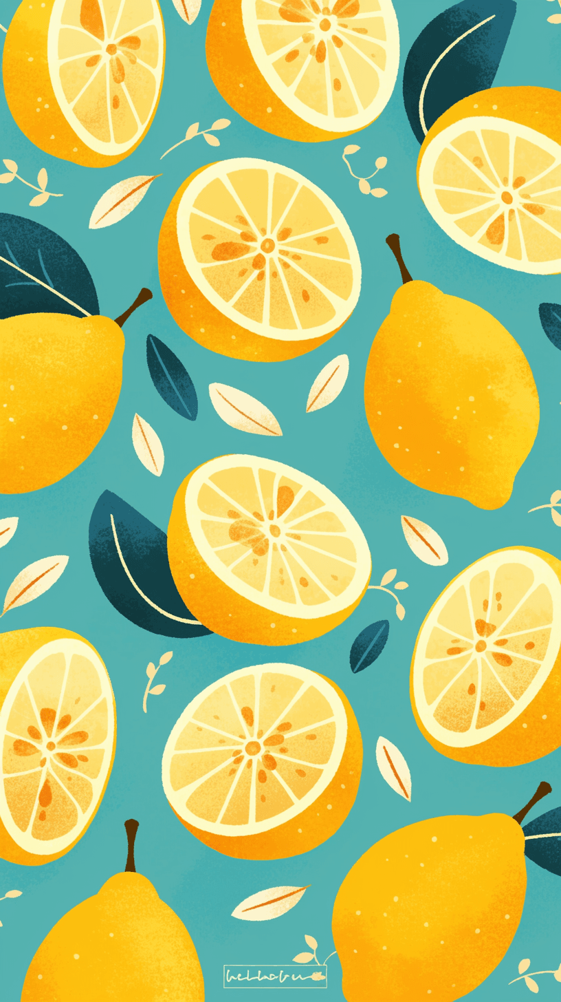 Lemon Ride original repeating artwork