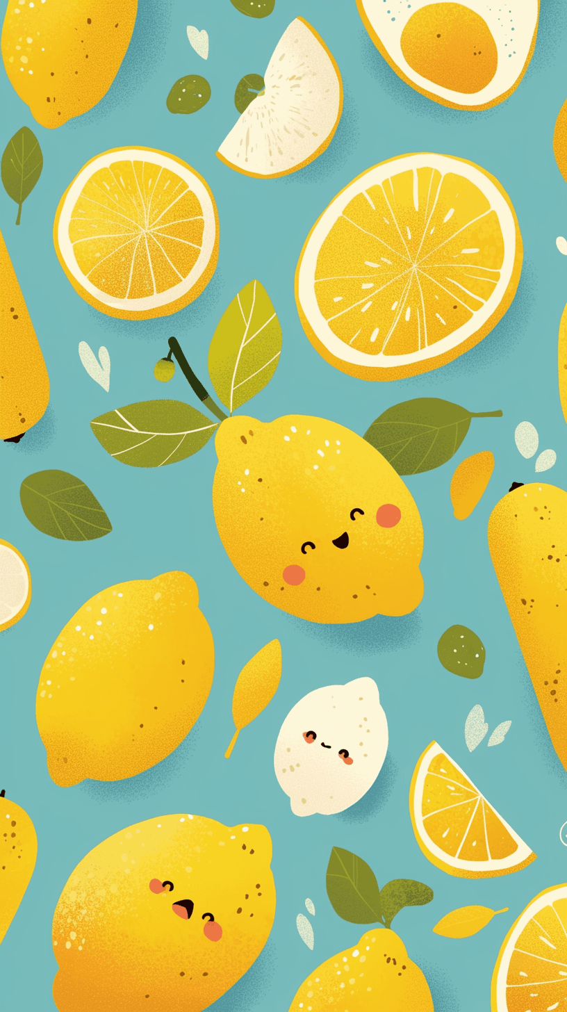 Lemon Grow original repeating artwork