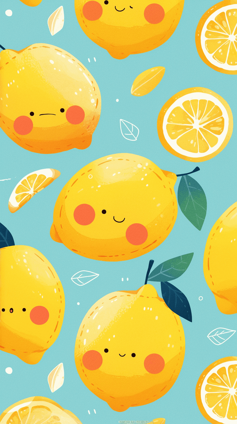 Lemon Spin original repeating artwork