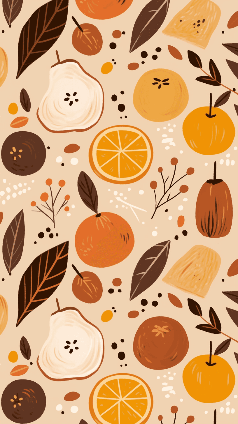 Retro Fruit original repeating artwork