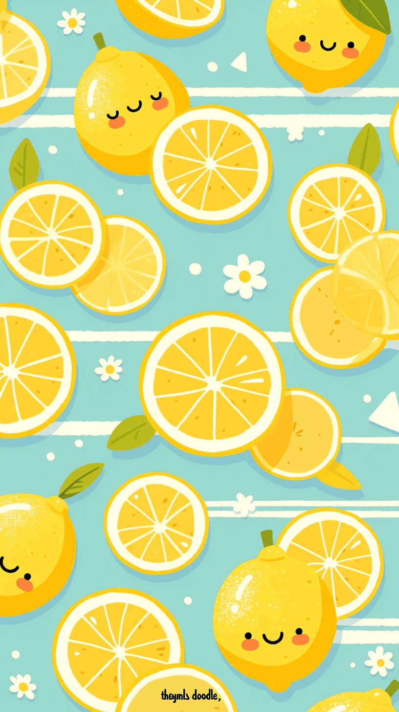 Lemon Winter original repeating artwork