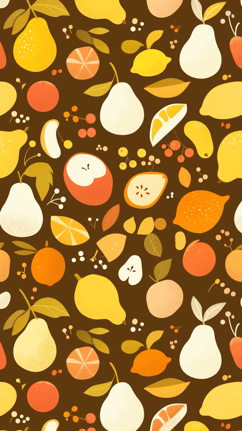 Retro Fruit Club original repeating artwork