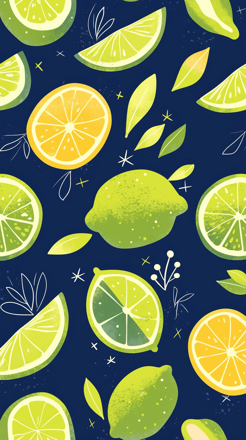 Lemon 023 original repeating artwork