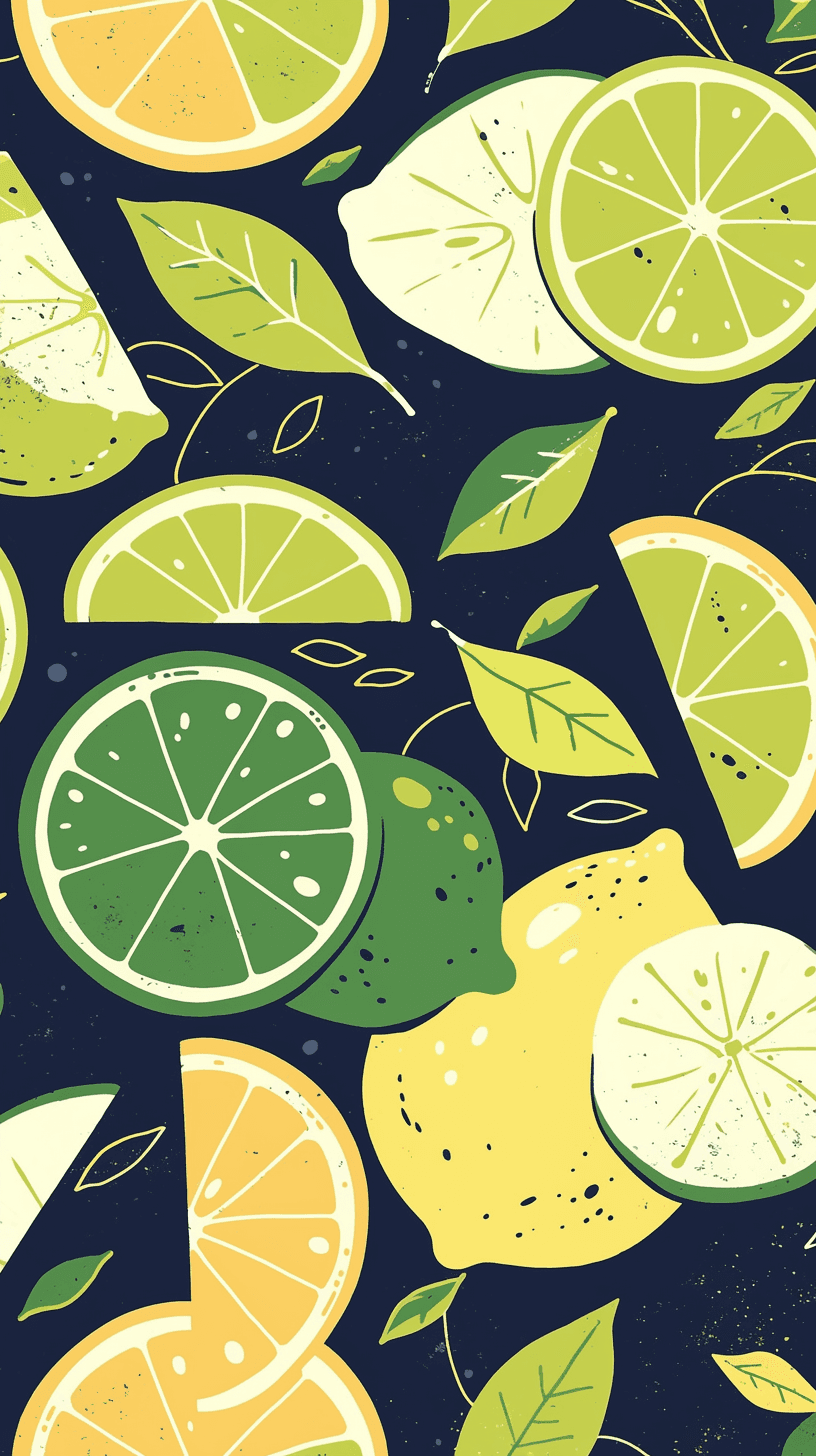 Lemon Night original repeating artwork