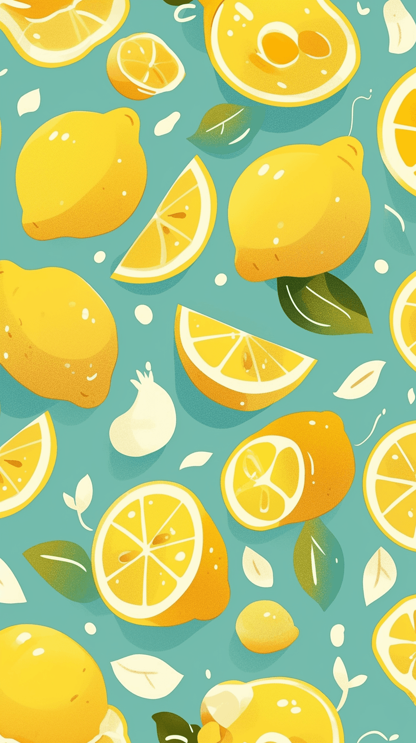 Lemon Glow original repeating artwork