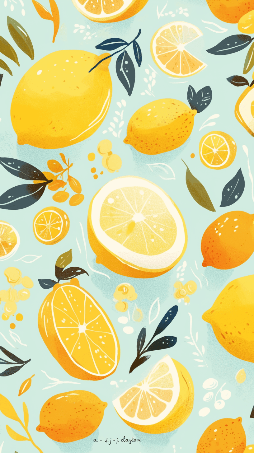 Lemon 002 original repeating artwork