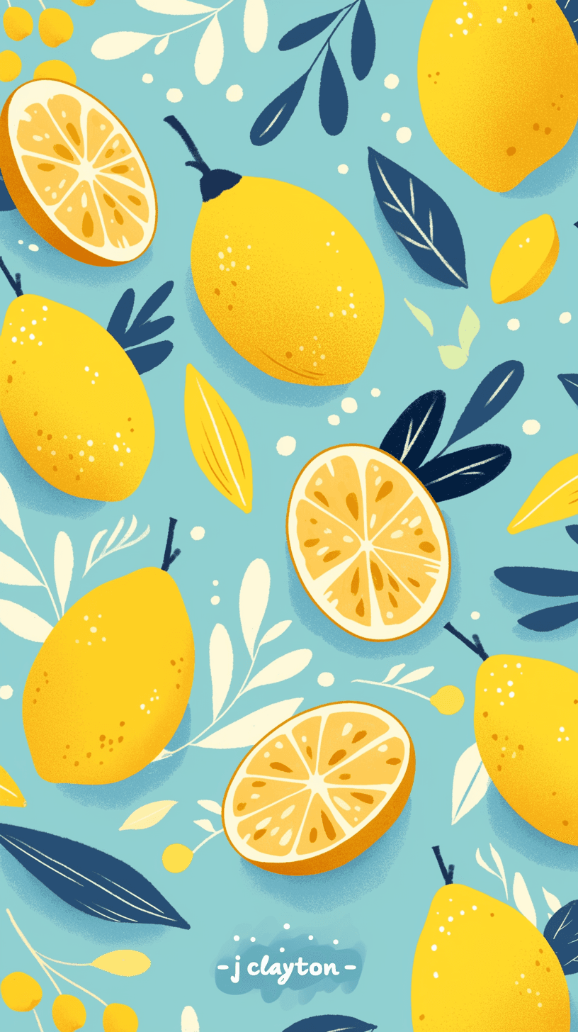 Lemon 001 original repeating artwork