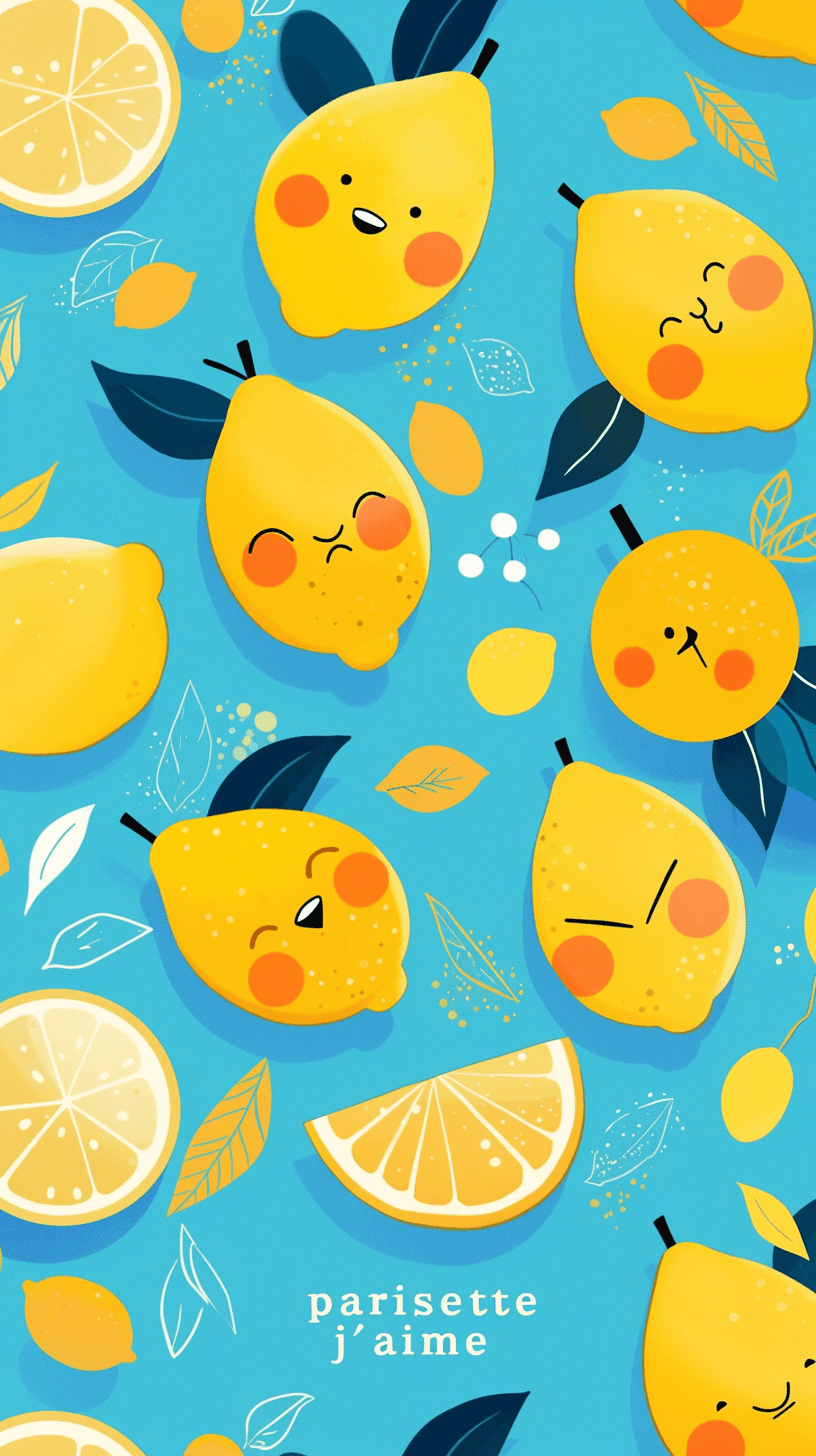 Lemon Loop original repeating artwork