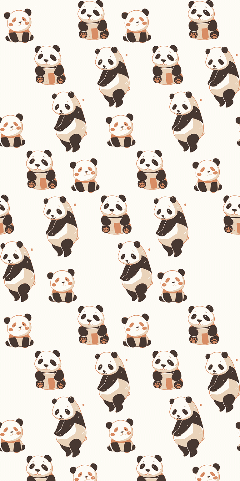 Panda Slide original repeating artwork