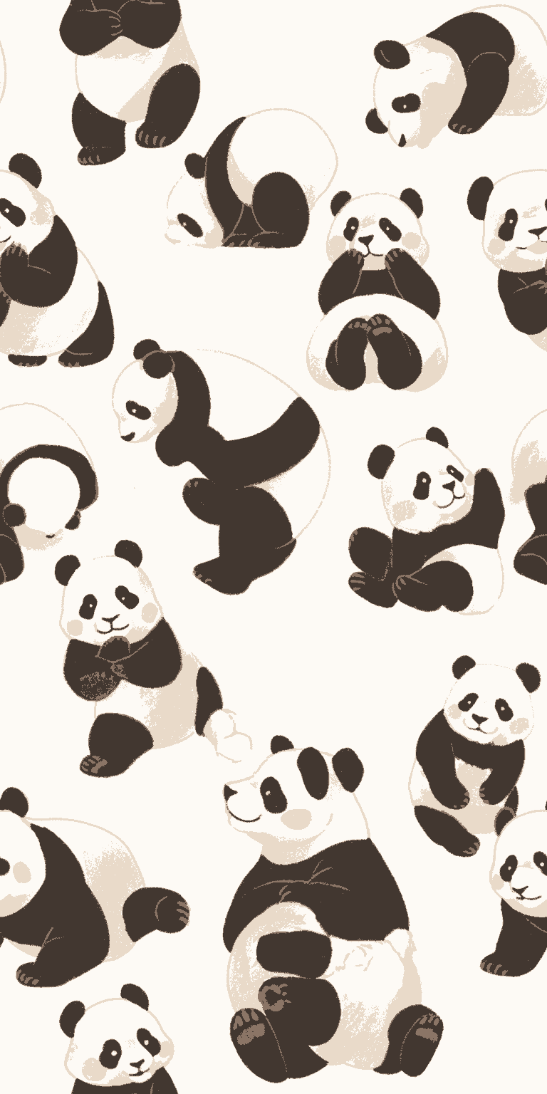 Panda Glow original repeating artwork