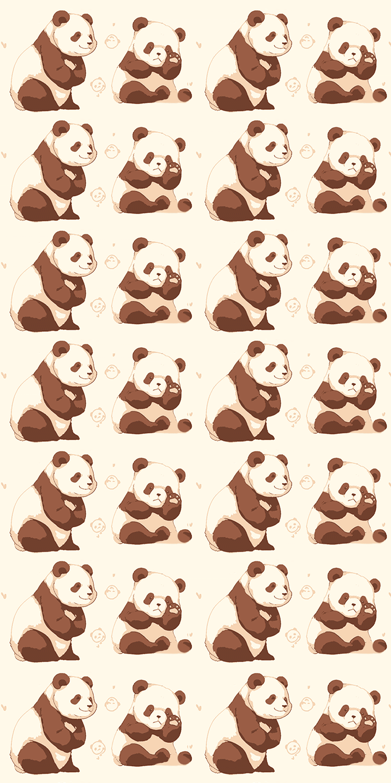 Panda 009 original repeating artwork