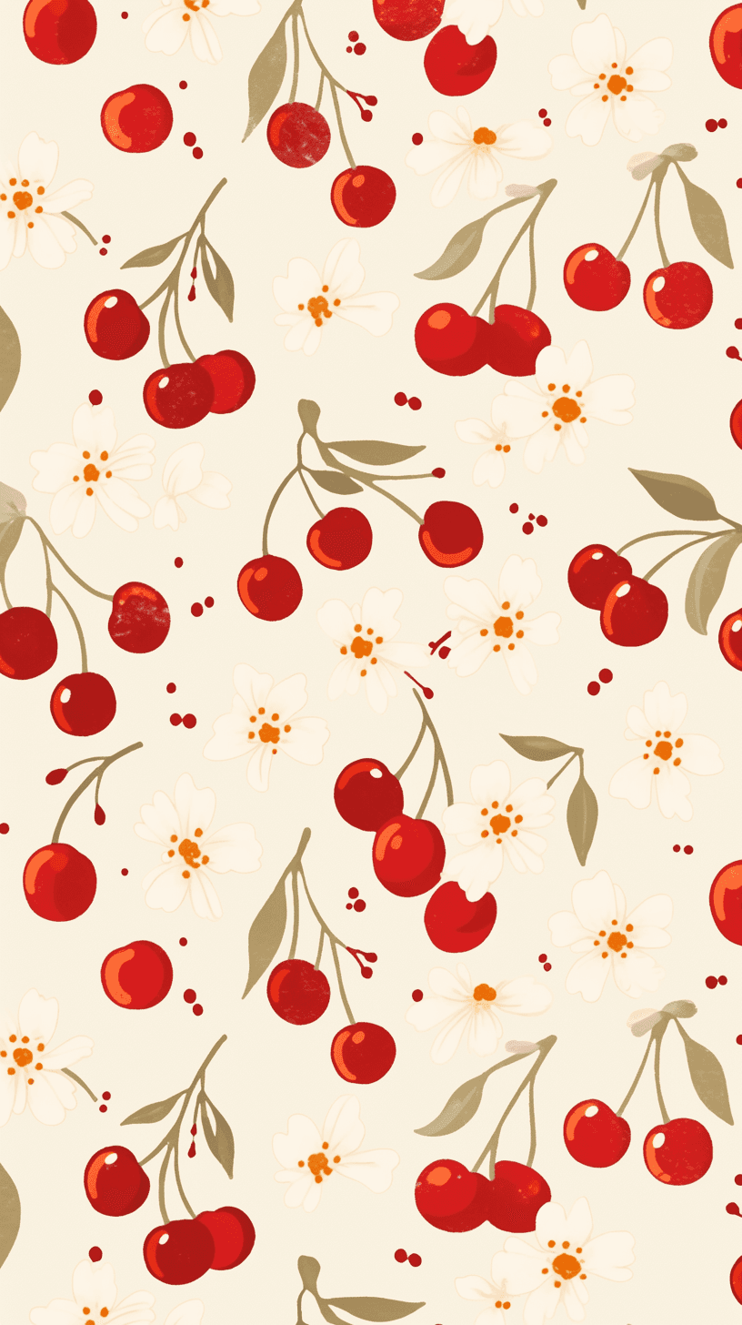 Retro Cherry Rush original repeating artwork