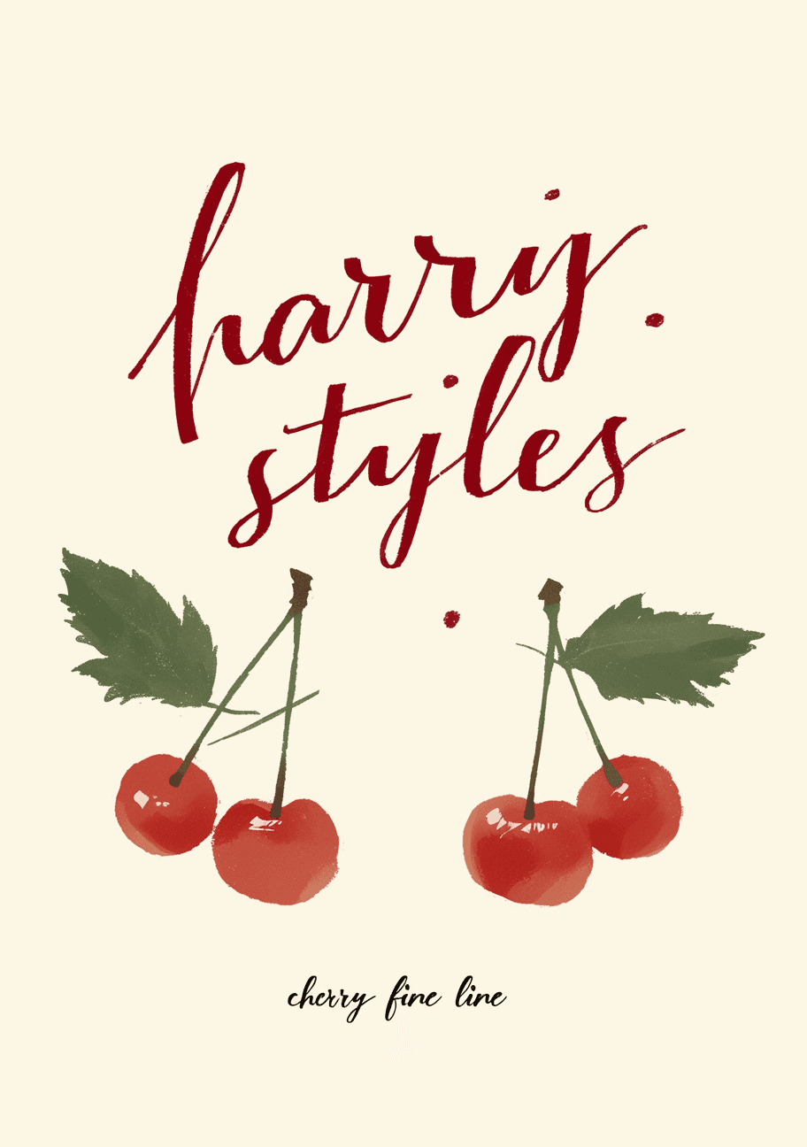 Retro Cherry Bop original repeating artwork