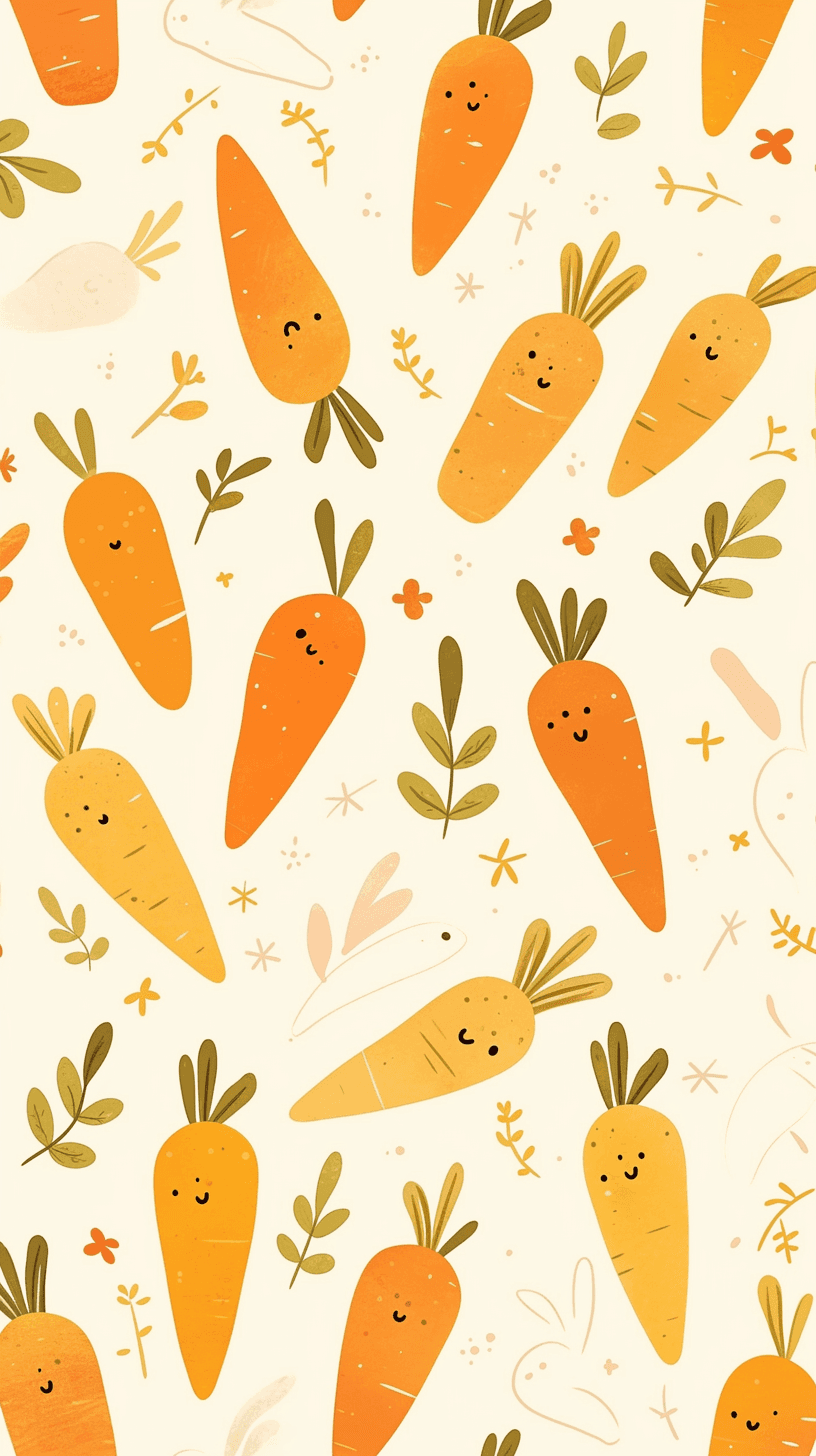 Carrot Parade original repeating artwork